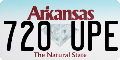 AR license plate 720UPE