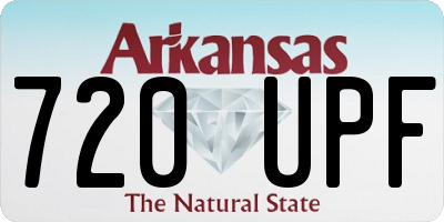 AR license plate 720UPF