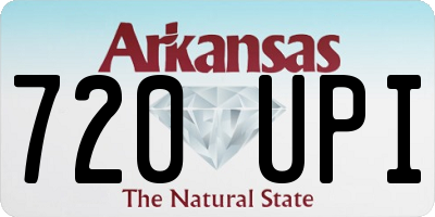 AR license plate 720UPI