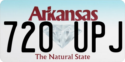 AR license plate 720UPJ