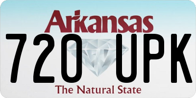 AR license plate 720UPK