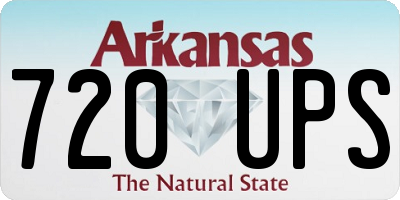 AR license plate 720UPS