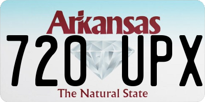 AR license plate 720UPX