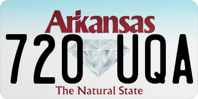 AR license plate 720UQA