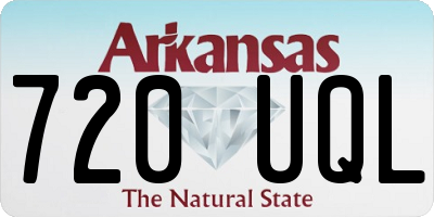 AR license plate 720UQL