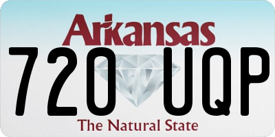 AR license plate 720UQP