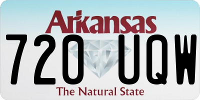 AR license plate 720UQW