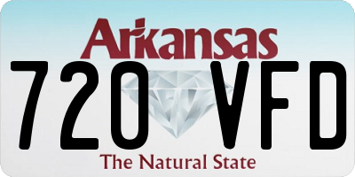 AR license plate 720VFD
