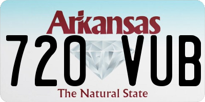 AR license plate 720VUB