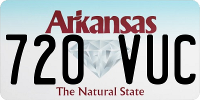 AR license plate 720VUC