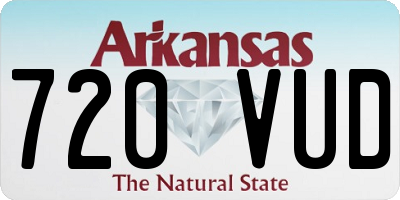 AR license plate 720VUD