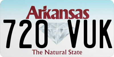 AR license plate 720VUK