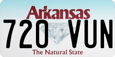 AR license plate 720VUN