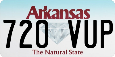 AR license plate 720VUP