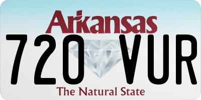 AR license plate 720VUR