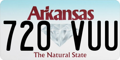 AR license plate 720VUU