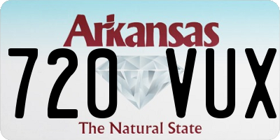 AR license plate 720VUX