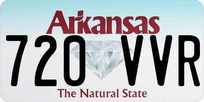 AR license plate 720VVR