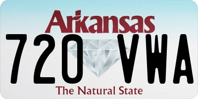 AR license plate 720VWA