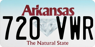 AR license plate 720VWR