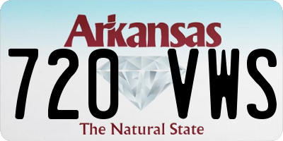 AR license plate 720VWS