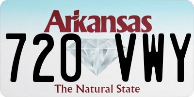 AR license plate 720VWY