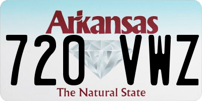 AR license plate 720VWZ