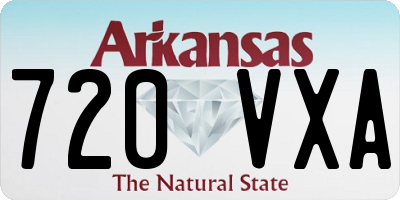 AR license plate 720VXA