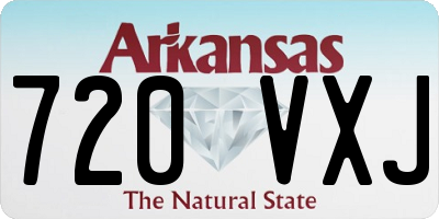 AR license plate 720VXJ