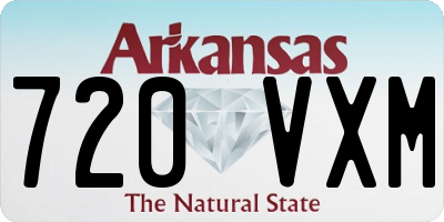 AR license plate 720VXM