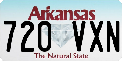 AR license plate 720VXN