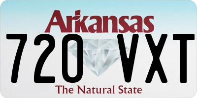 AR license plate 720VXT