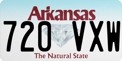 AR license plate 720VXW