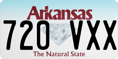 AR license plate 720VXX