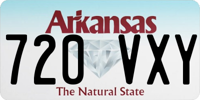 AR license plate 720VXY