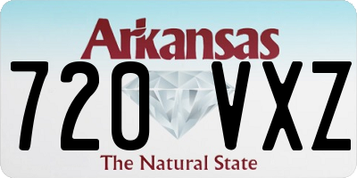 AR license plate 720VXZ