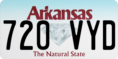 AR license plate 720VYD