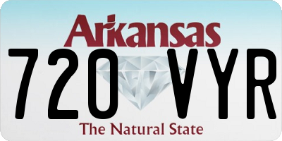 AR license plate 720VYR