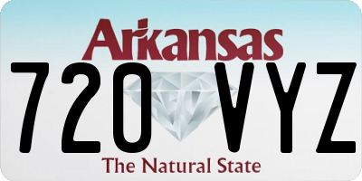 AR license plate 720VYZ
