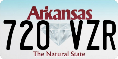 AR license plate 720VZR