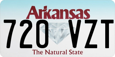 AR license plate 720VZT