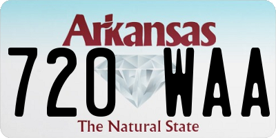 AR license plate 720WAA