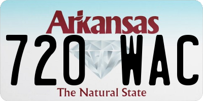AR license plate 720WAC