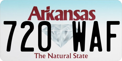 AR license plate 720WAF
