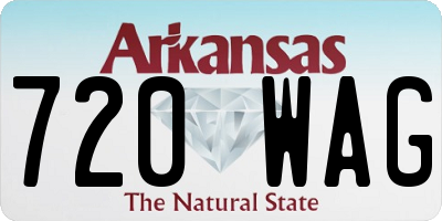 AR license plate 720WAG
