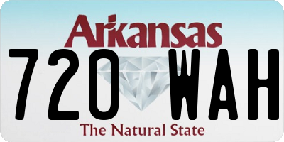 AR license plate 720WAH