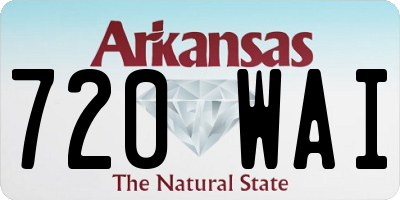 AR license plate 720WAI