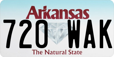 AR license plate 720WAK