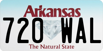 AR license plate 720WAL