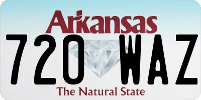 AR license plate 720WAZ